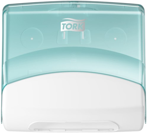 Reinigingsdoekdispenser Tork W4 Performance gevouwen turquoise 654000