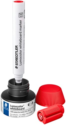 Viltstiftvulling Staedtler Lumocolor whiteboard 30ml rood-2