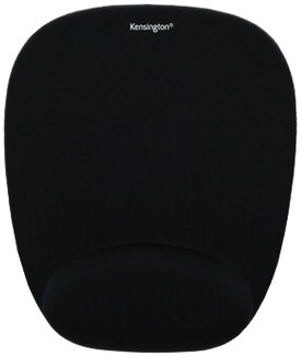 Muismat Kensington met polsondersteuning foam zwart