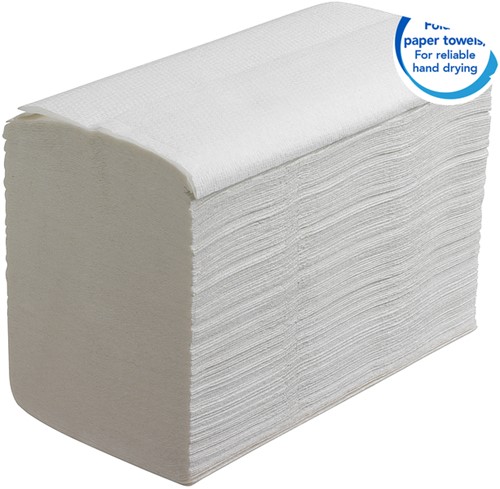 Handdoek Scott Essential i-vouw 1-laags 200x318mm 15x240 vel wit 6669-1