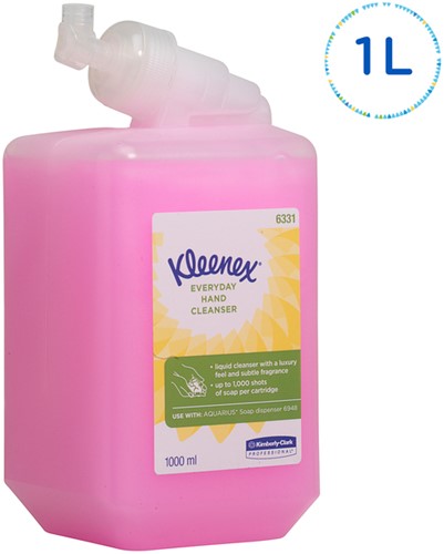 Handzeep Kleenex vloeibaar roze 1000ml 6331-3