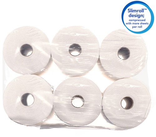 Handdoekrol Scott Control Slimroll 1-laags 165m wit 6657-2