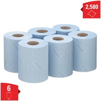 Poetspapier WypAll L10 1-laags 430 vel blauw 6223-2