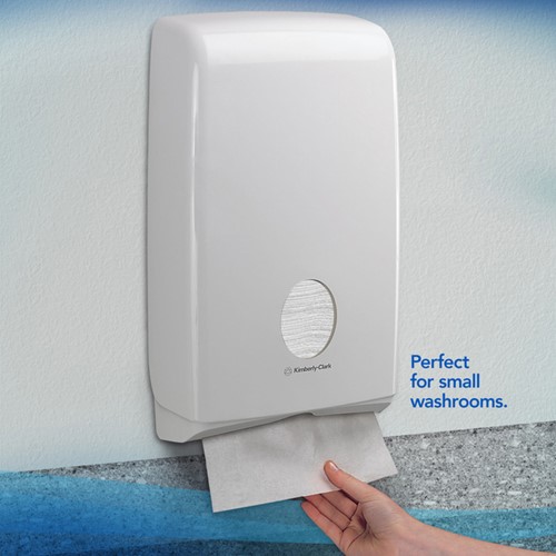 Handdoek Scott Slimfold m-vouw 1-laags 190x300mm 16x110 vel wit 5856-3