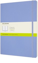 Notitieboek Moleskine XL 190x250mm blanco soft cover hydrangea blue