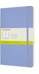 Notitieboek Moleskine large 130x210mm blanco soft cover hydrangea blue