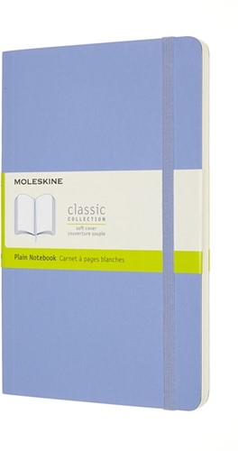 Notitieboek Moleskine large 130x210mm blanco soft cover hydrangea blue