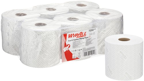 Poetspapier WypAll L10 1-laags 800 vel wit 7256