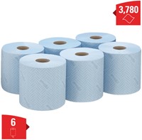 Poetspapier WypAll L10 1-laags 630 vel blauw 7494-2