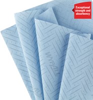 Poetspapier WypAll L10 1-laags 630 vel blauw 7494-2