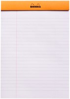 Schrijfblok Rhodia A5 lijn 80 vel 80gr met kantlijn oranje-2