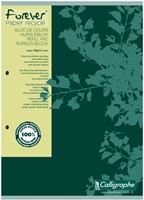 Cursusblok Clairefontaine Forever Calligraphe A4 lijn 2-gaats 200 pagina's 70gr groen