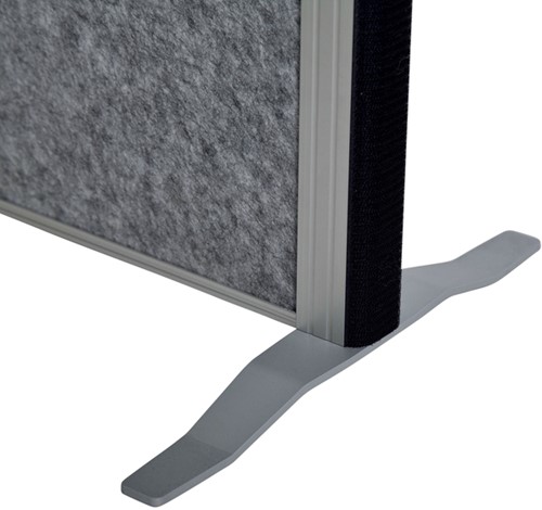 Scheidingswand MAUL akoestiek 100x180 2xdonker- 1xwhiteboard alum.frame op voet-2