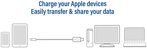 Kabel ACT USB 2.0 naar Lightning laad -en data 1 meter-1