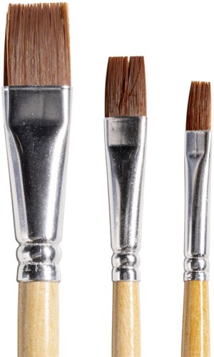 Kwast Qrea synthetisch set à 3 breedtes-3