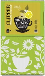 Thee Clipper infusion lemon & ginger bio 250 zakjes