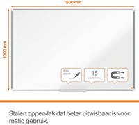 Whiteboard Nobo Premium Plus 100x150cm staal-3