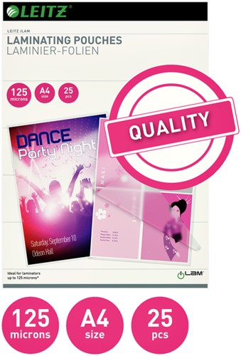 Lamineerhoes Leitz iLAM A4 2x125micron EVA 25 stuks-2