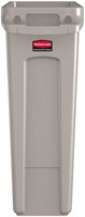 Afvalbak Rubbermaid Slim Jim Vented met luchtsleuven 87 liter beige-2