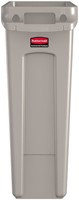 Afvalbak Rubbermaid Slim Jim Vented met luchtsleuven 60 liter beige-2