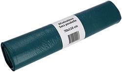 Afvalzak Cleaninq 70x110cm LDPE recycled T50 120L blauw rol à 20 stuks