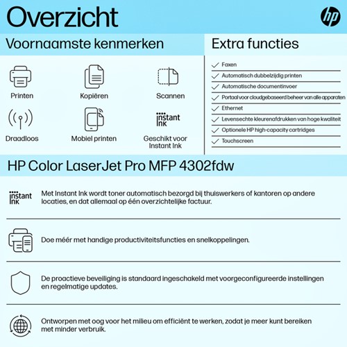 Multifunctional Laser printer HP Color LaserJet 4302fdw-2