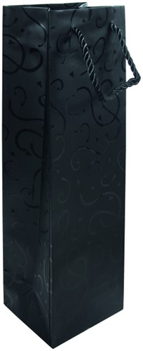 Draagtas IEZZY met koord (wijn)fles 9x10x33cm papier Celebration 20st