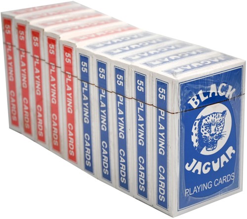 Speelkaarten rood en blauw seal à 10 pakjes