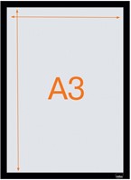 Infokader Nobo zelfklevend A3 zwart 2 stuks-5
