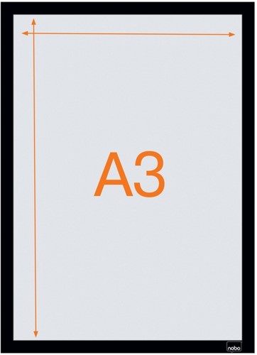 Infokader Nobo zelfklevend A3 zwart 2 stuks-5