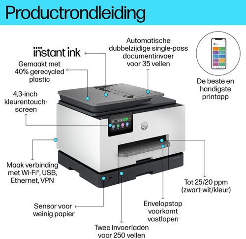 Multifunctional inktjet printer HP Officejet 9132E-3