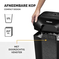 Papiervernietiger Fellowes Powershred LX50 snippers 4x37mm zwart-3