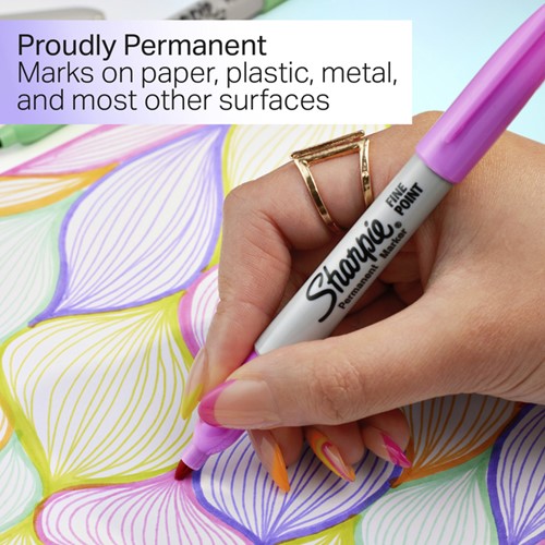 Viltstift Sharpie Glampop fijn assorti blister à 24 stuks-1