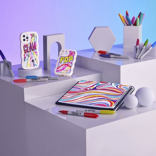 Viltstift Sharpie Glampop fijn assorti blister à 24 stuks-3