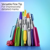 Viltstift Sharpie Glampop fijn assorti blister à 12 stuks-1