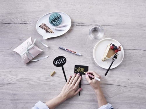 Krijtstift edding 4085 by Securit rond 1-2mm mtl assorti blister à 4st-6