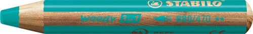 Kleurpotloden STABILO 880 woody 3 in 1 multitalent turquois