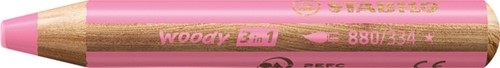 Kleurpotloden STABILO 880 woody 3 in 1 multitalent roze