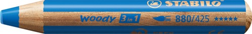 Kleurpotloden STABILO 880 woody 3 in 1 multitalent middelblauw