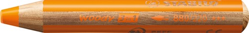 Kleurpotloden STABILO 880 woody 3 in 1 multitalent oranje