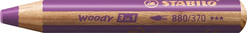 Kleurpotloden STABILO 880 woody 3 in 1 multitalent paars