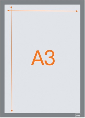 Infokader Nobo zelfklevend A3 zilver 2 stuks-3