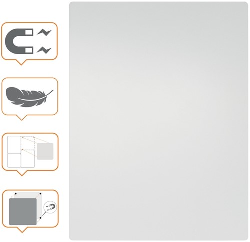 Whiteboard Nobo frameloos modulair magnetisch 60x45cm-9