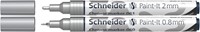 Viltstift  Schneider Paint-it 060 - 061 2.0mm en 0.8mm mtl chrome 2st-3