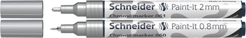 Viltstift  Schneider Paint-it 060 - 061 2.0mm en 0.8mm mtl chrome 2st-3