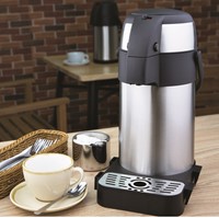 Thermoskan Olympia met pomp  2.5 liter rvs-1