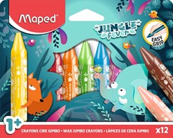 Waskrijt Maped Jungle Fever Jumbo set à 12 kleuren