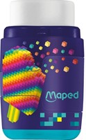 Puntenslijper Maped Pixel Party Connect 2-gaats met gum display à 20 stuks-1