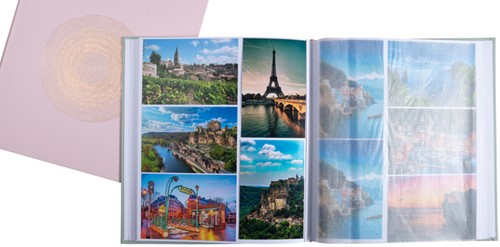 Fotoalbum Exacompta 29x32cm 60 witte pagina's Ellipse roze-1