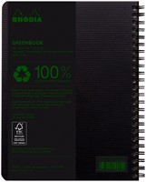 Notitieboek Rhodia Greenbook A5 lijn 6-gaats 180 pagina's 90gr zwart-2